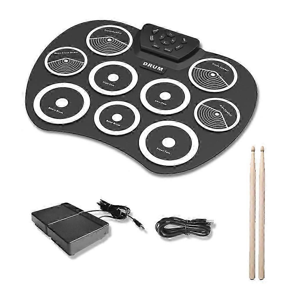Electronic Drum Set Hand-Rolled Drum 9-Pad MIDI Interface