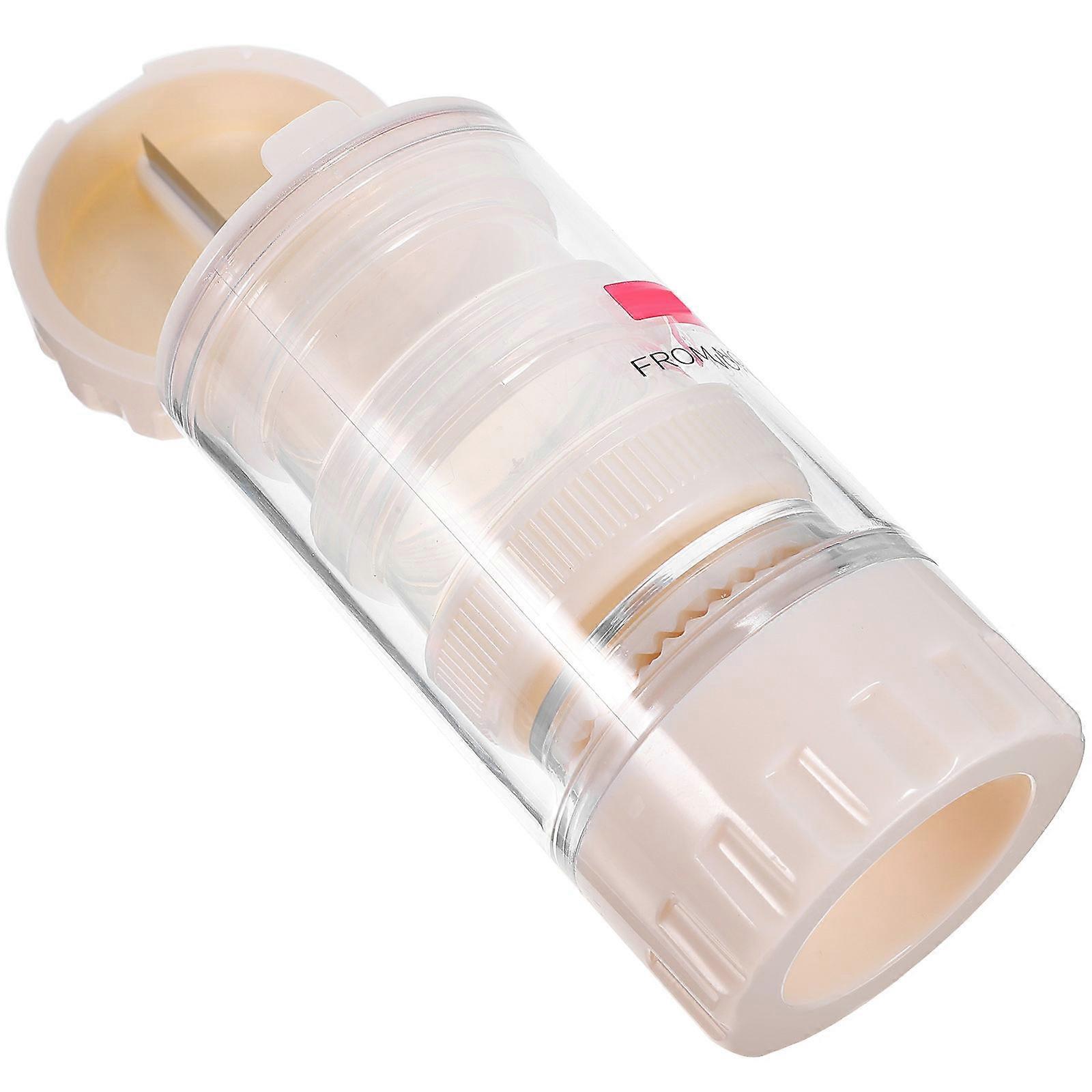 Multi-Function Pill White for Home Use 4Pcs Pill Cutter Container