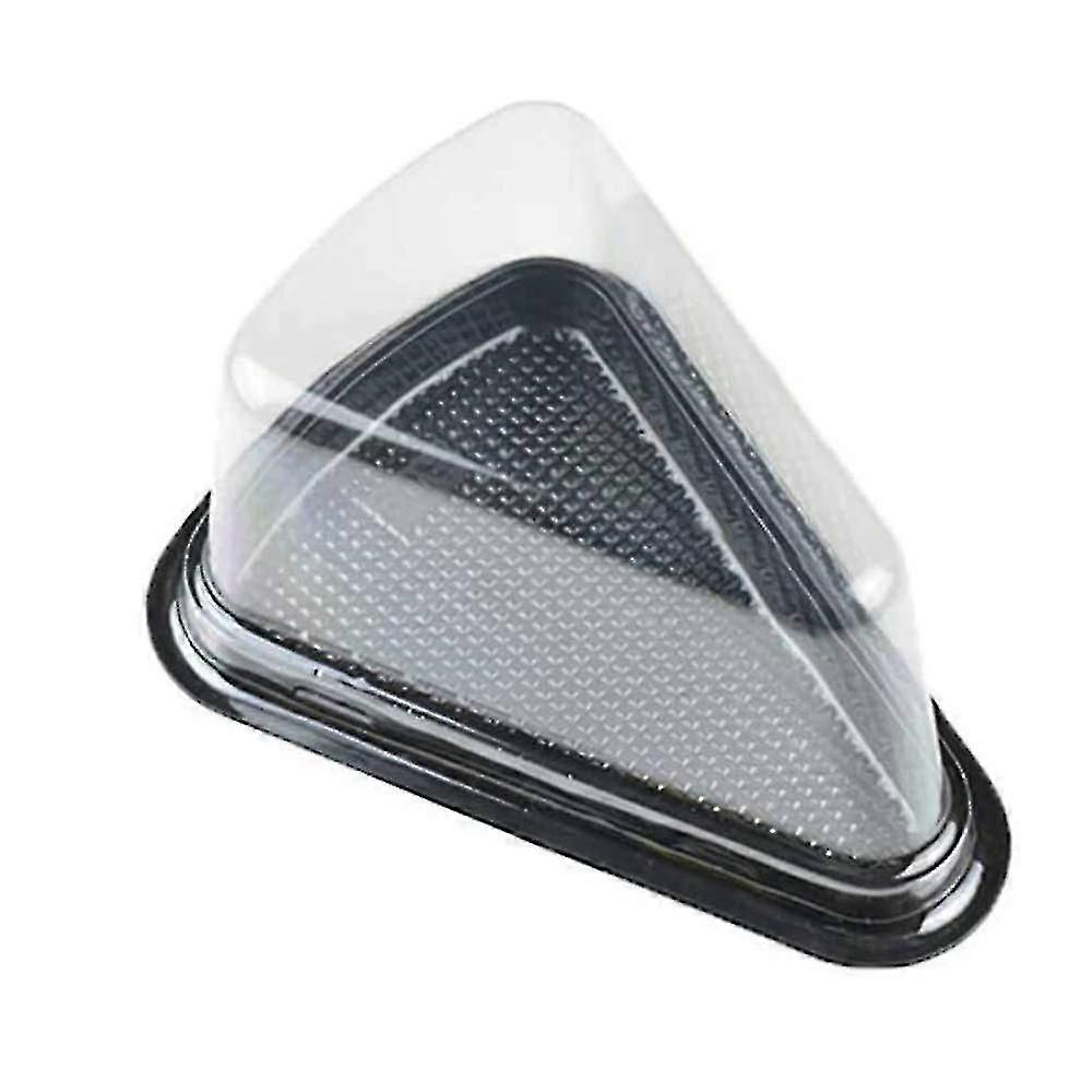 100pcs Cake Slice Container Cheesecake Cake Slice Container Holder Transparent Plastic Cakes Box
