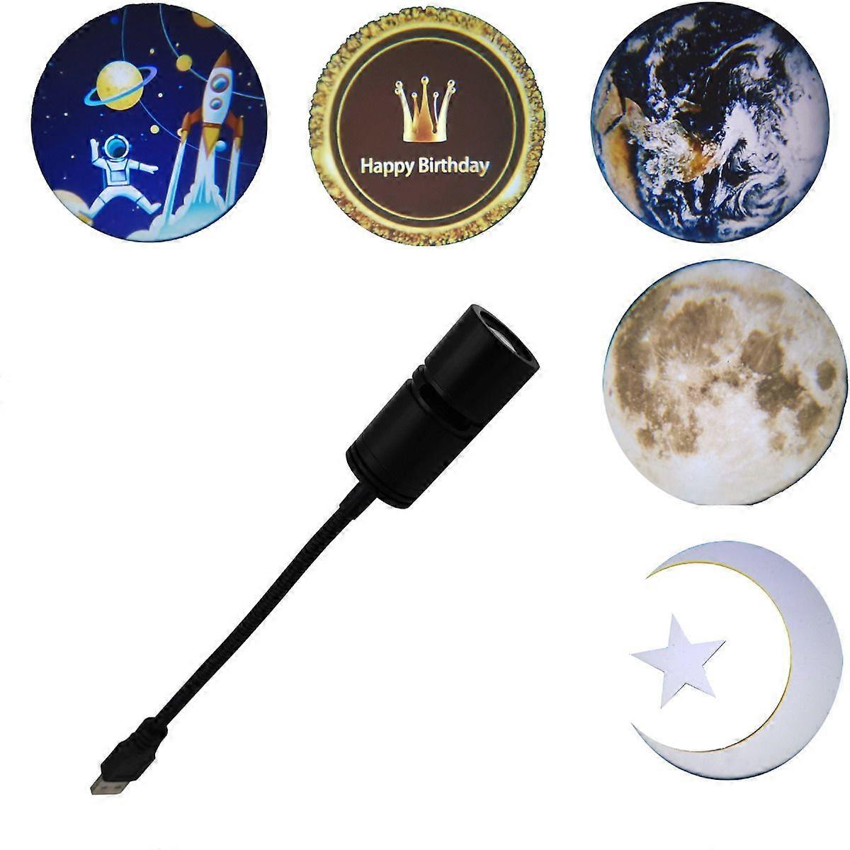 Moon Lamp Usb Starlight Projector Earth Astronaut Birthday 5 Pattern