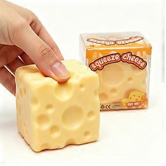 Squeeze Cheese Squishy Toy - 6.5cm Squeeze Luck Cheese Squishy Skin Soft, Soft Novelty Slow Rising Sensory Cheese Stress & Anxiety Relief Fidget Toys