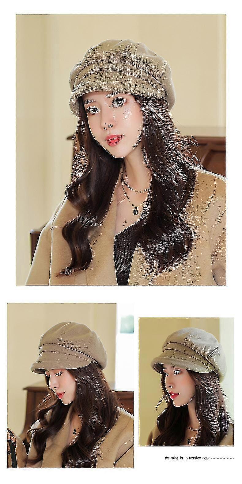 Women's Retro Soft Fall And Winter Thickened Cap