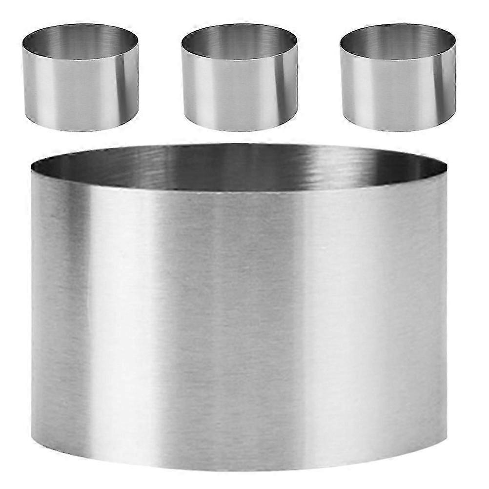 4Pcs 8.00X8.00X5.00CM Cooking Ring Molds Professional Chefs Baking Mousse Tools