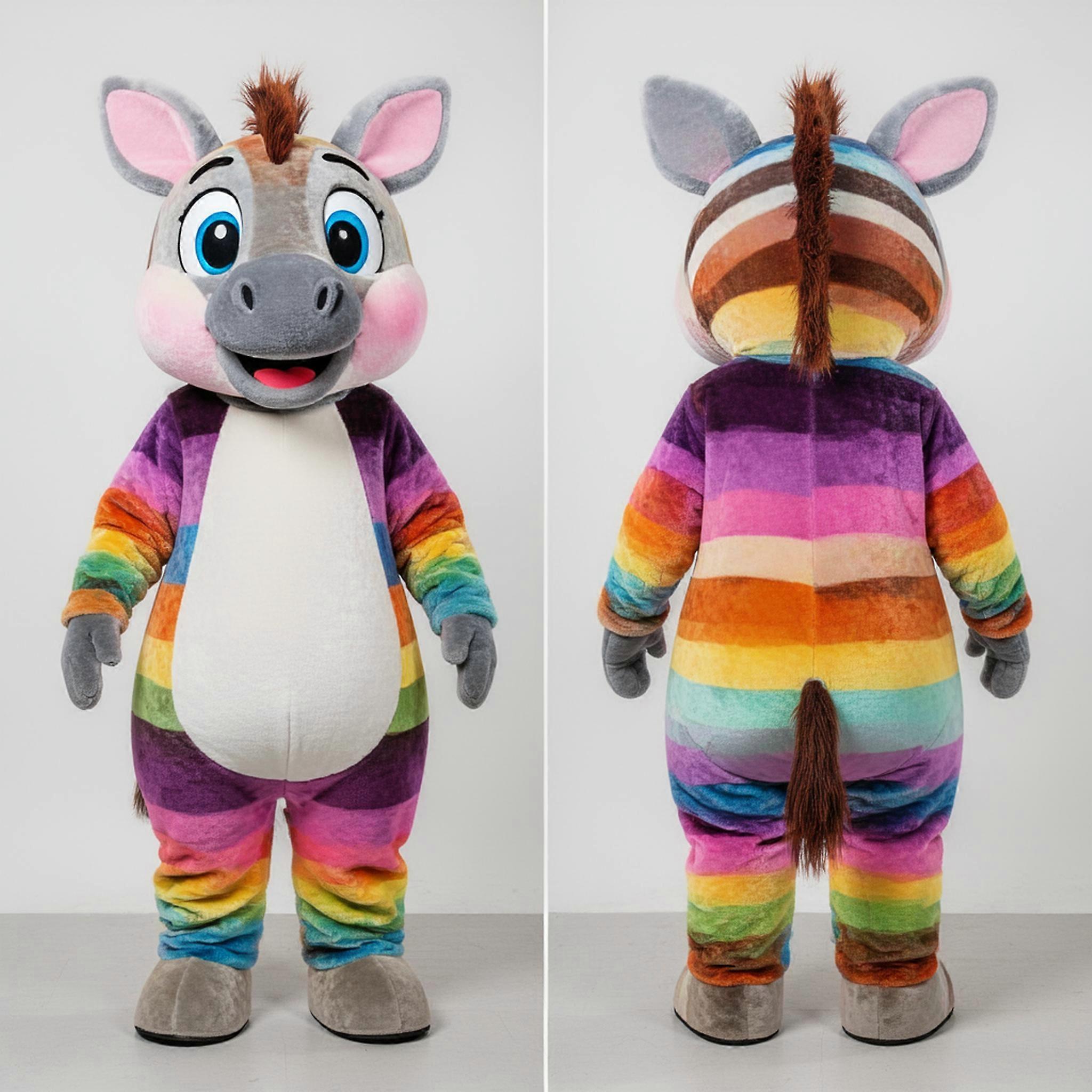 MASTICOT Tan Striped Quagga Mascot