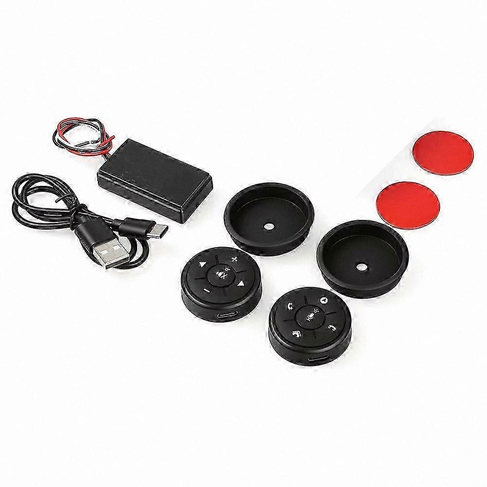 Car Multimedia DVD Radio Steering Wheel Control, 10-Key Remote Button with 4-Color LED, Multi-Function
