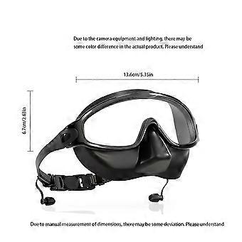 Adult Swimming Goggles with Nose Cover, Wide View Anti-Fog UV Protection Leak-Proof, 2 Pcs Set for Men and Women