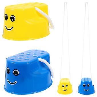 Interactive Stilts Toy for Kids Training Strength with 2Pairs Stepper
