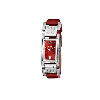 Watch tous plate ss red watch for Women Analog Quartz with Cowhide Bracelet 800350310