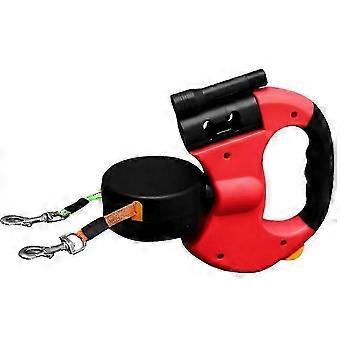 Illuminated Double Retractable Leash for Two Dogs,360 Anti-Tangle Swivel Strap_wxd2