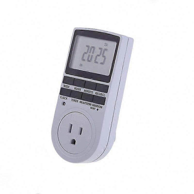 Kitchen 24-Hour Cyclic Programmable Electronic Digital Timer Switch, US 15A 1800W 120V Timing Socket