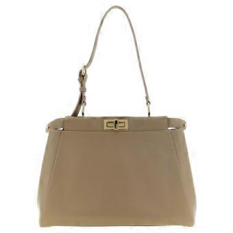 Fendi Gray Calfskin Shoulder Bag