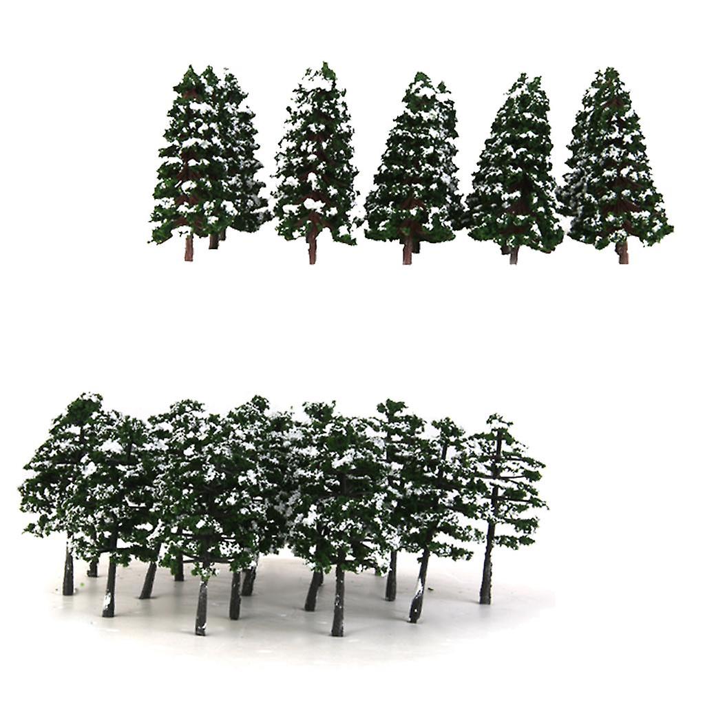 40Pcs Plastic Model Trees Snow Landscape Scenery Scale 1:100 1:150