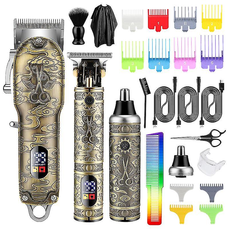 2022セット電動ヘアトリマーコードレスシェーバートリマー0mmメンズバーバーヘアカットマシンメンズUSB用