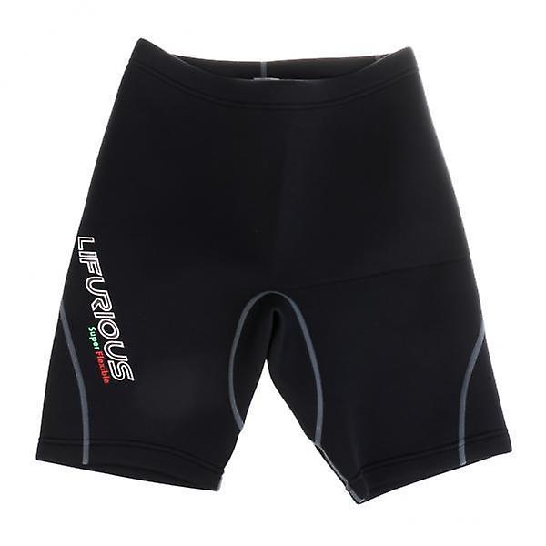2xNeoprene Wetsuits Shorts Thick Warm Elastic Trunks Diving Swimming Pants L