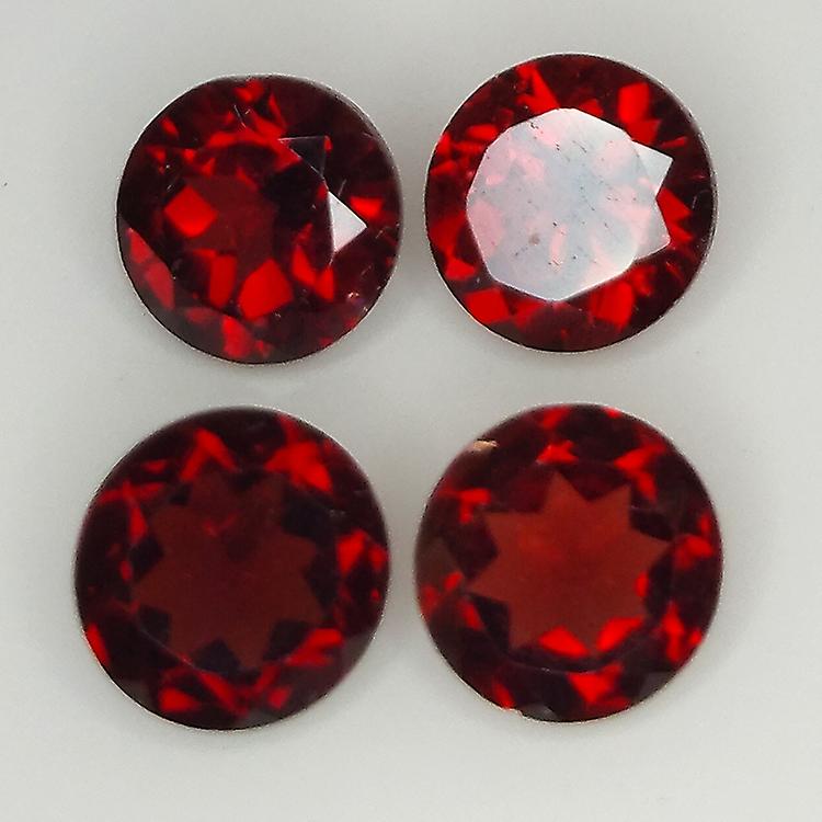 Garnet Round Cut 7 Mm 4pz awo51
