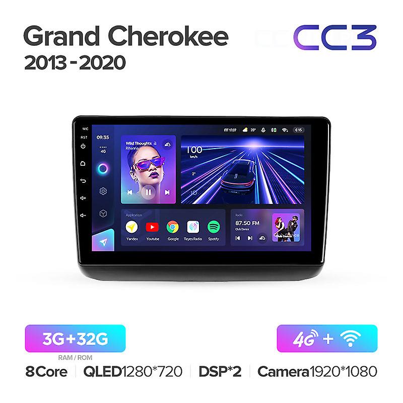 ジープグランドチェロキーWk2 2013 - 2020カーラジオマルチメディアビデオプレーヤーナビゲーションステレオGPS Android 10 No 2din 2 DIN DVD