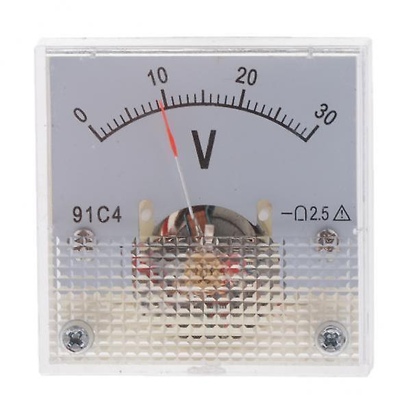 2x91C4 Analog Panel Voltage Gauge Volt Meter Circuit Testing Tools 0-30V