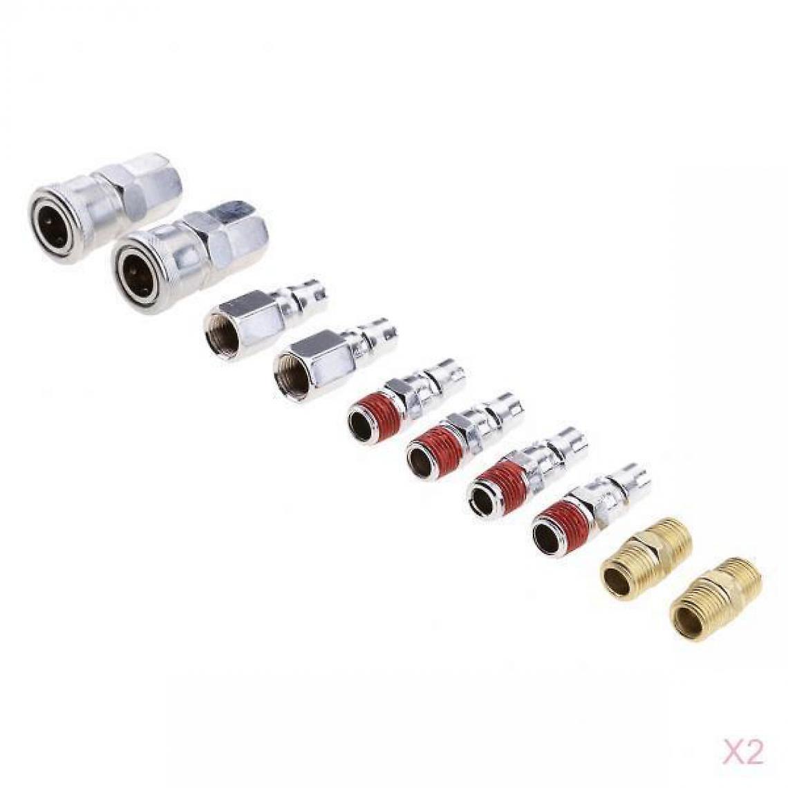 20 X 1/4'' Air Hose Line Fittings Compressor Building Coupler Plug