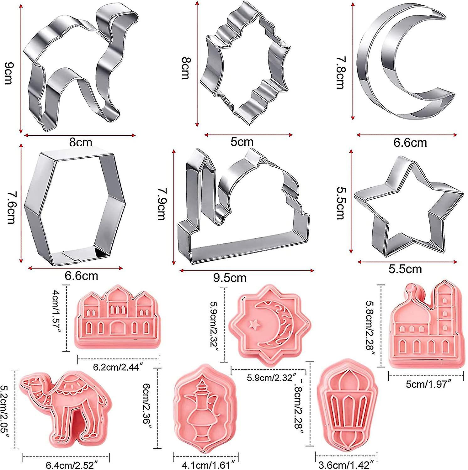 8-Piece Sport Ball Cookie Cutter Set | 3D Football, Basketball, Soccer Stamp Plunger Cutters For Baking