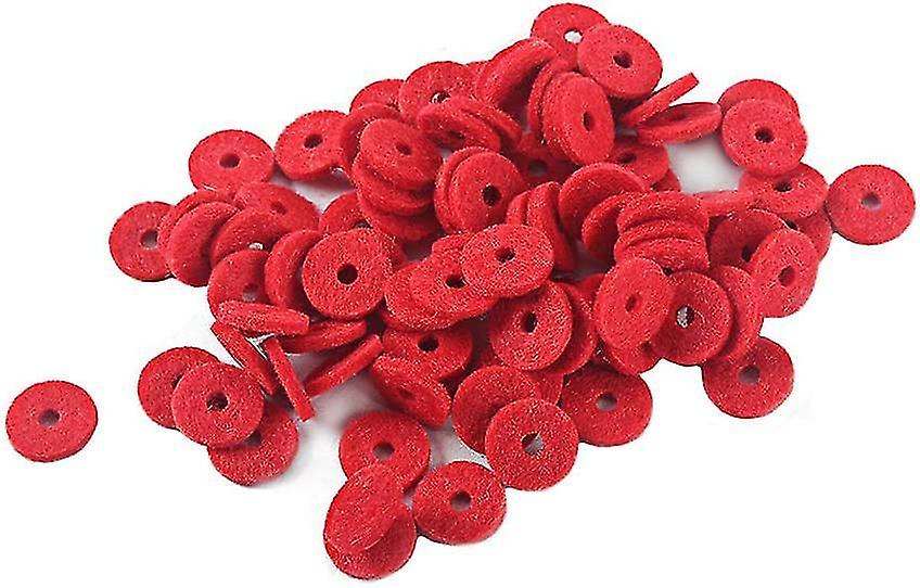 90 Pcs 12.5mm Piano Felt Front Rail Punched Regulator Red Keyboard Balancing Discs Repair Parts-red