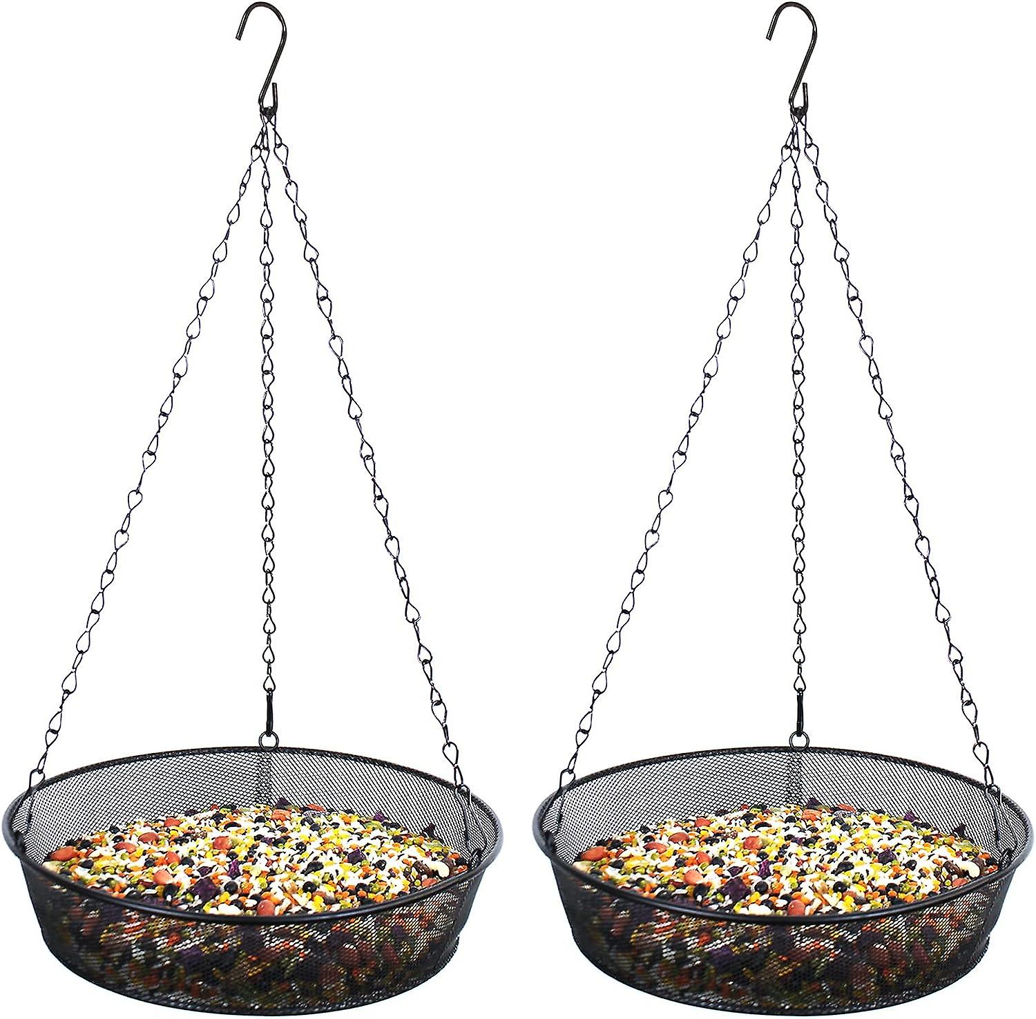Hanging Bird Feeder Tray, Metal Mesh Seed Tray For Bird Feeders,Platform Bird Feeder Hanging Tray 1 Pack