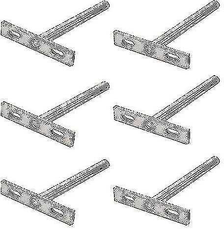 6pcs Concealed Shelf Support Floating Shelf Brackets T Brackets Fixings Hardware For Any Type Of She