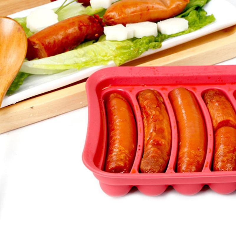 1pc Sausage Maker Silicone Mold Diy Hot Dog Handmade Ham Sausage Mould 6 In 1 Ki