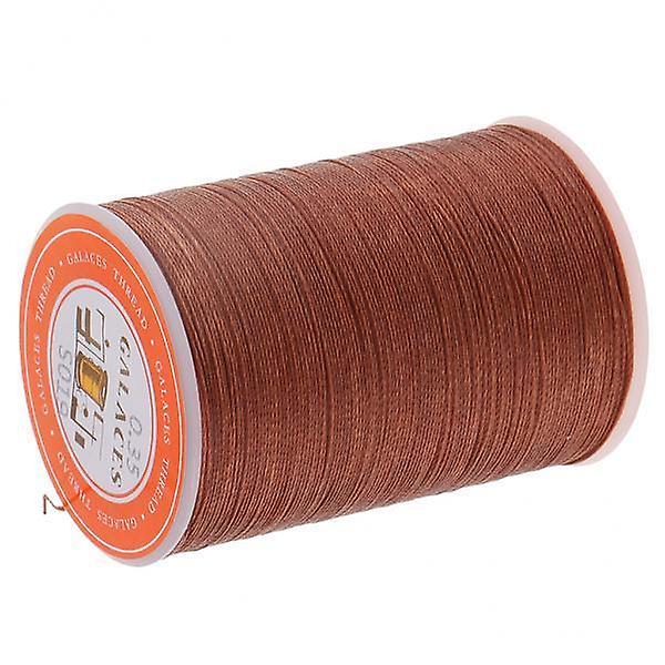 2x0.35mm Round Polyester Waxed Thread Sewing Stitching DIY Craft Brown
