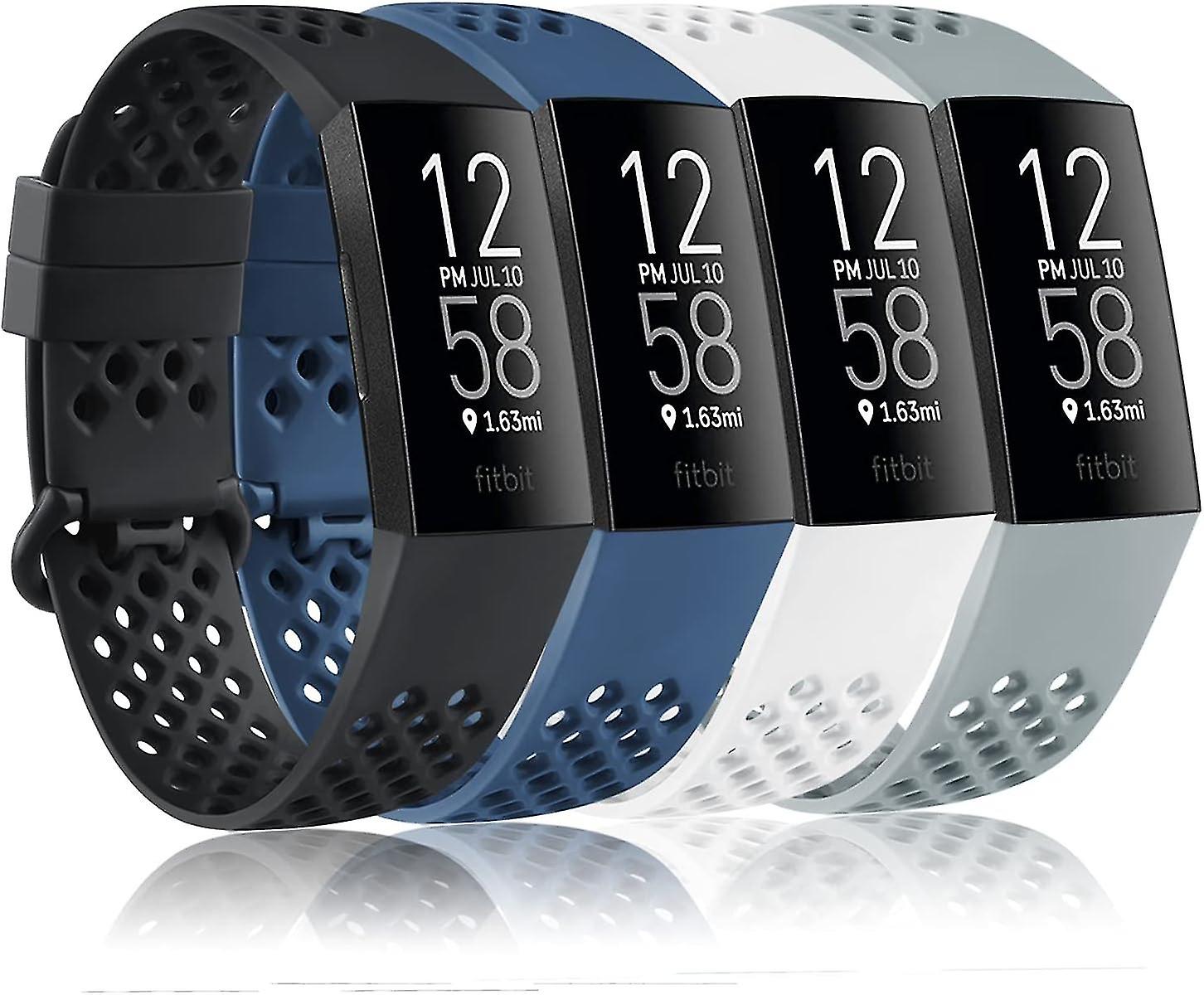 4 Pack Sport Bands Compatible With Fitbit Charge 4 Bands And Fitbit Charge 3