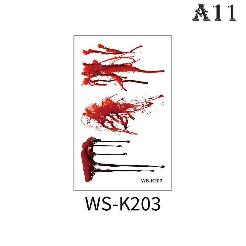 Halloween Tattoo Stickers Simulation Horror Bleeding Suture Scars Scary Scars