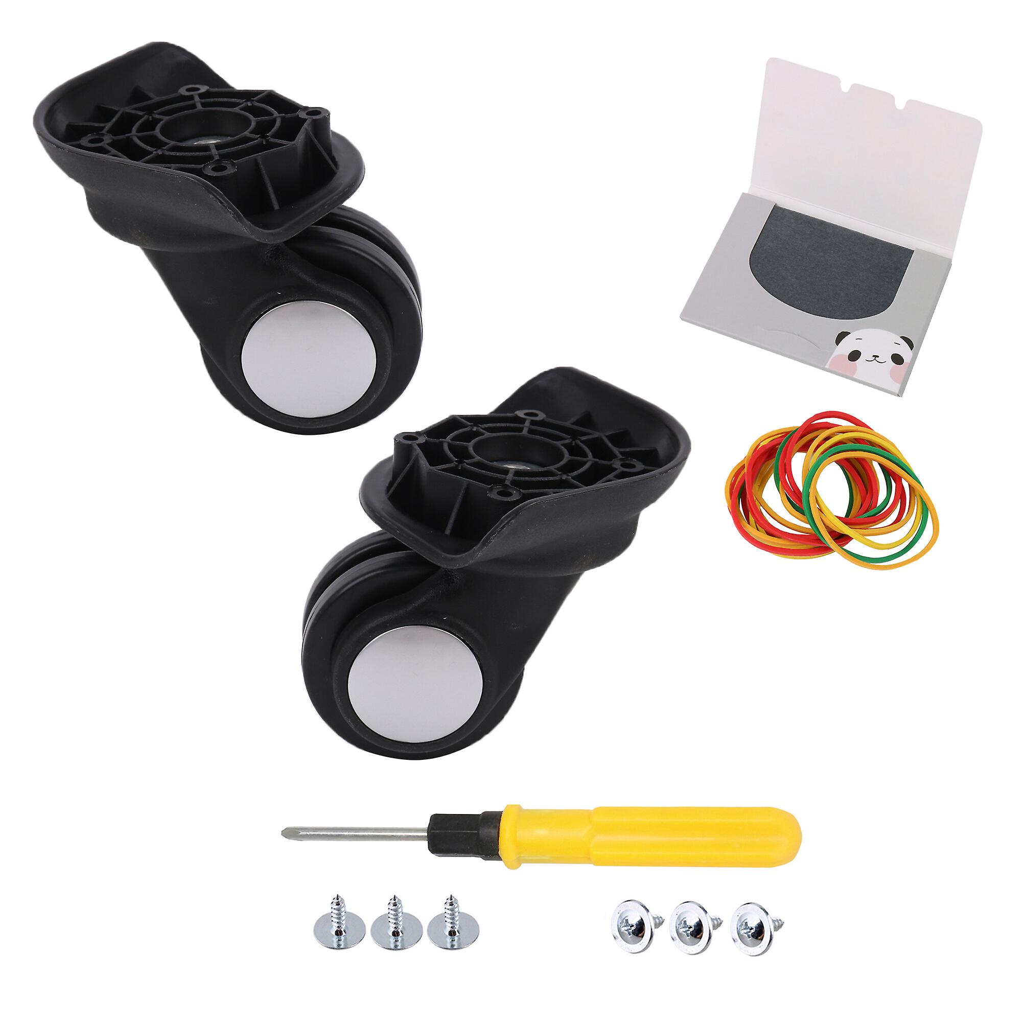 2 x Suitcase Replacement Swivel Caster Wheels Left & Right 5cm Diameter
