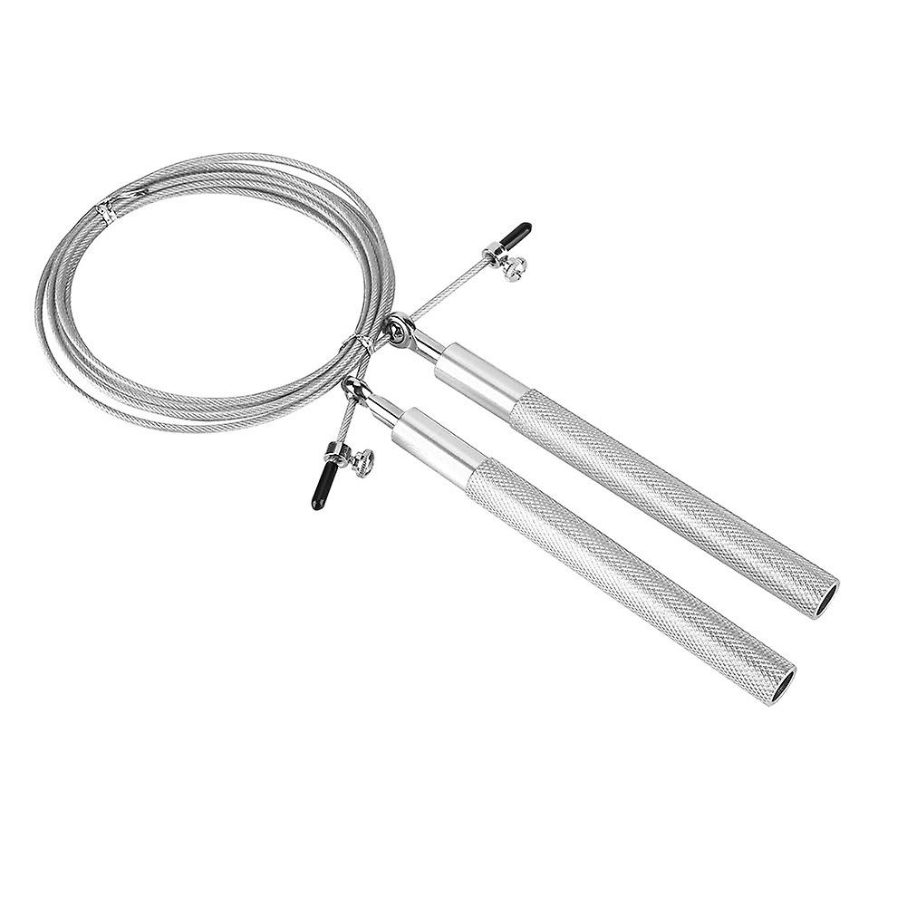 Aluminium Alloy Handle Speed Jump Adjustable Skipping Rope Sports Training Equipment(Silver)