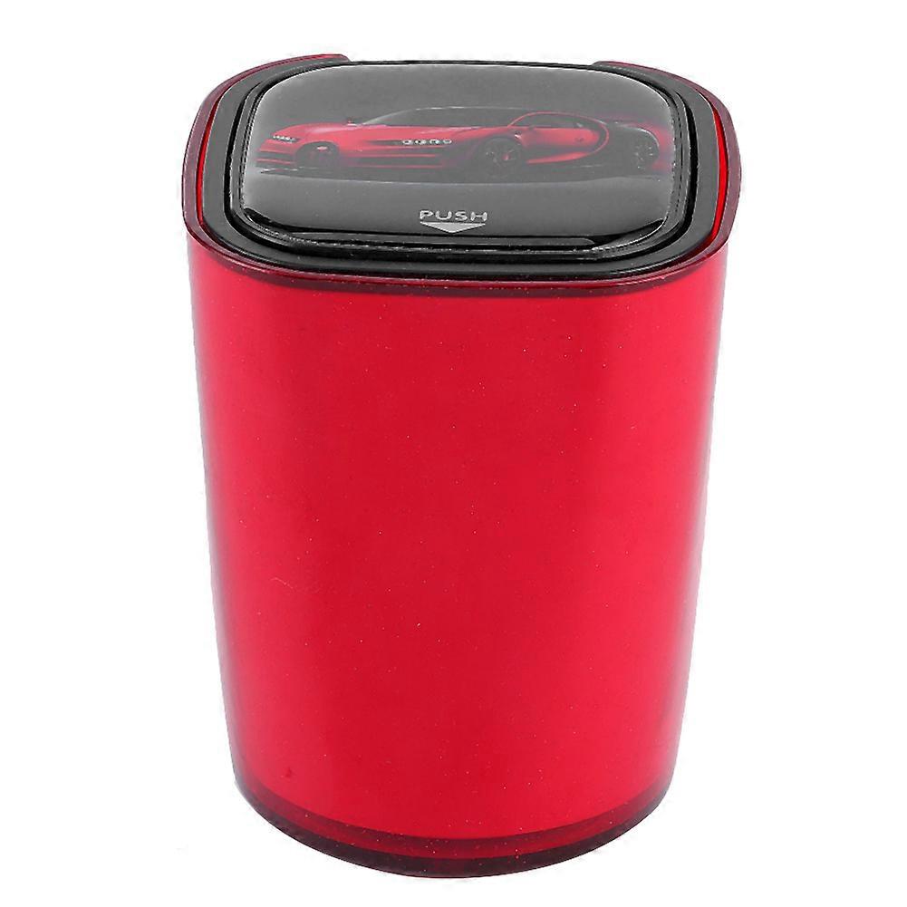 Red Double-Layer Inner Box Car Ashtray Built-in LED Light Portable Design Durable Material Easy to Clean Smoke-Free Solution for Vehicle