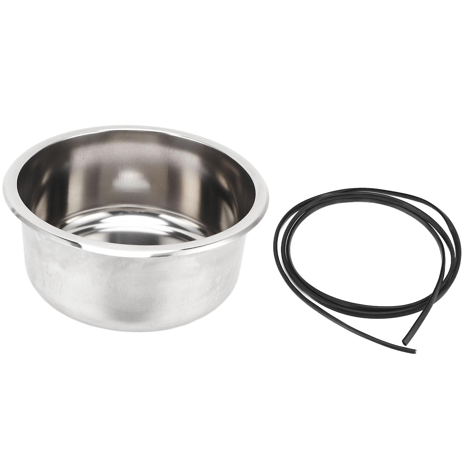 304 Stainless Steel Round Sink Rust Resistant Large Capacity for RV Yacht 295 x 130mm