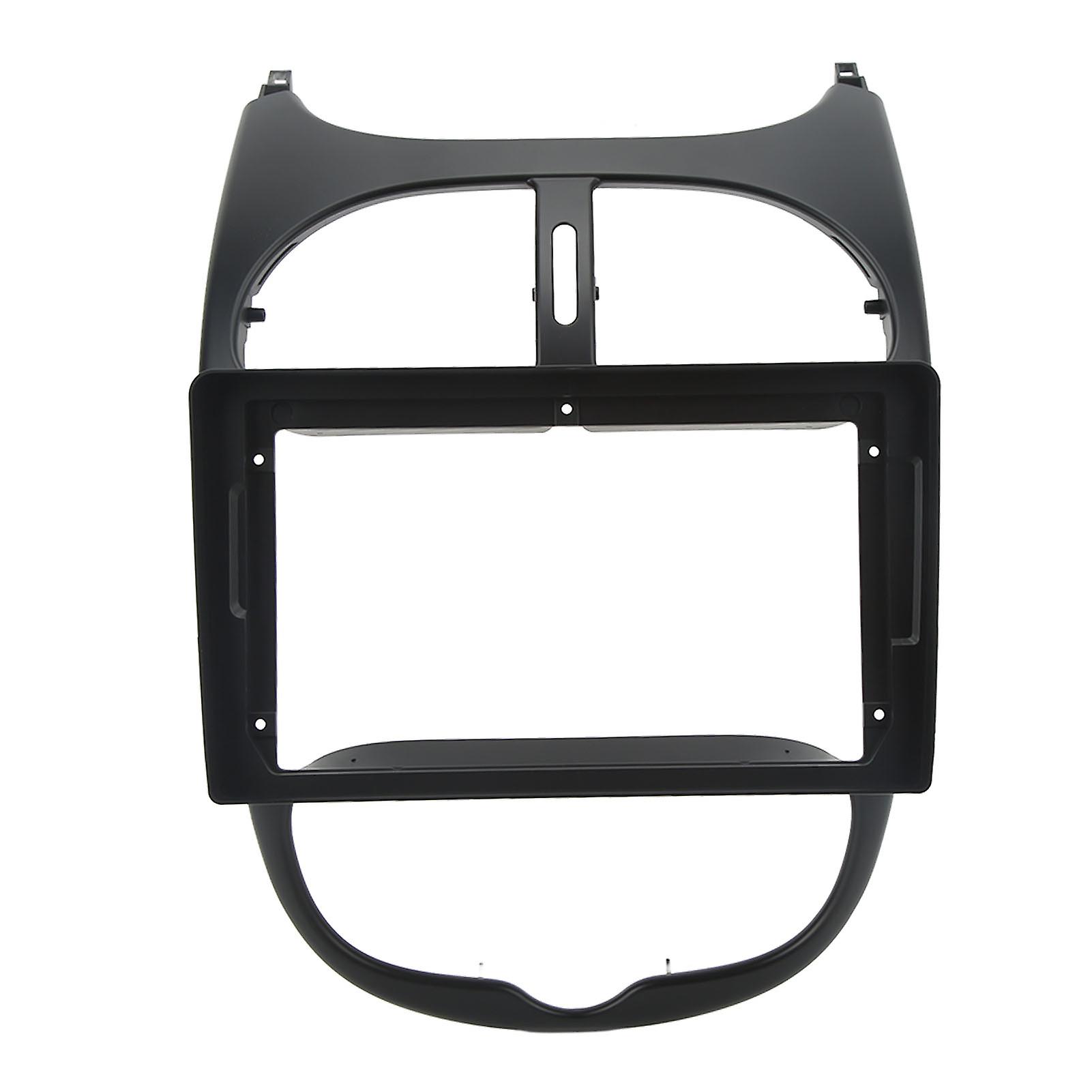 Navigation Panel Frame, 9 Inch Central Control GPS Navigation Panel Trim Dash Board Fascia Bezel Replacement for Peugeot 206 2000‑2008