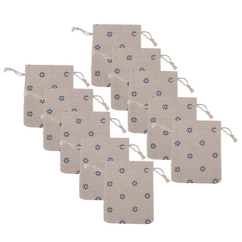 The New 10pcs Linen Gift Bags Drawstring