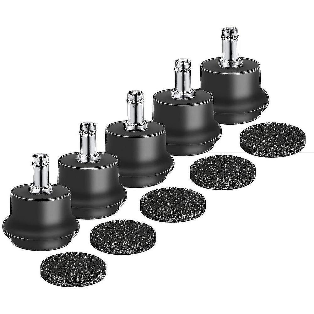5pcs מחליק כיסא משרדי חלופי או גלגלים מסתובבים שרפרף לנייח קבוע, משרד צ'ה