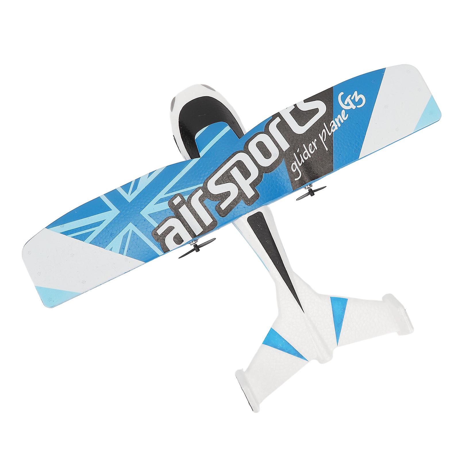 RC מטוס 2.4Ghz EPP פלסטיק שלט רחוק מטוס דאון עם אור LED למתחילים מבוגרים ילדים כחול כפול סוללה