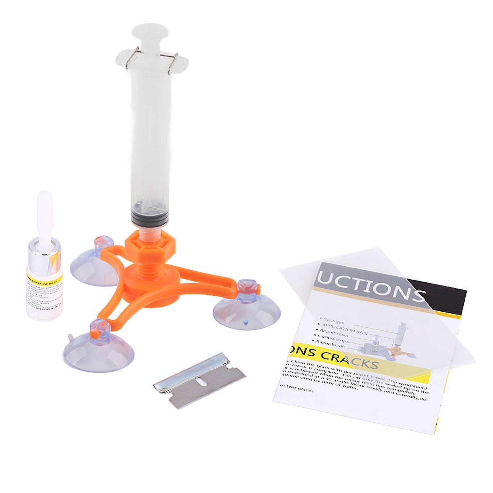 Car Windshield Repair Kit Glass Crack Resin Sealer for Auto Windscreen Restore and Fix with Triangular Applicator Tool