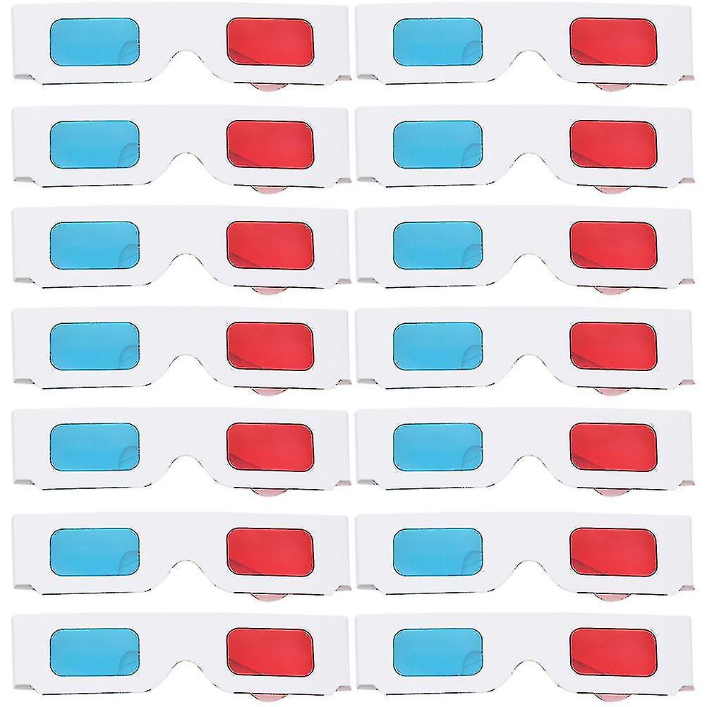 100kpl 3d-lasit Universaalit Lapset Aikuiset Punainen ja Sininen 3D Pelilasit Elokuvalasit Anaglyph Pahvilasit Kotiin