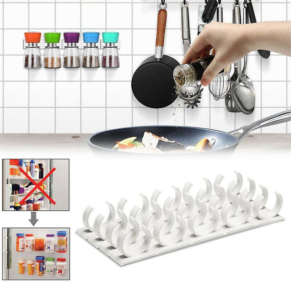 Kitchen Spice Rack Organizer 20 Spice Gripper Clip Strips Cabinet Door for Spice