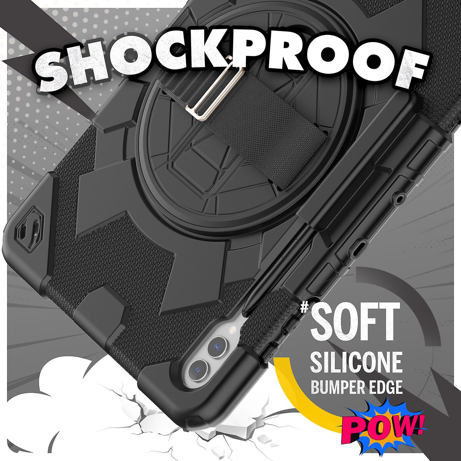 Case for Samsung Galaxy Tab S9 Plus with 360 Rotating Handle Stand and Adjustable Shoulder Strap