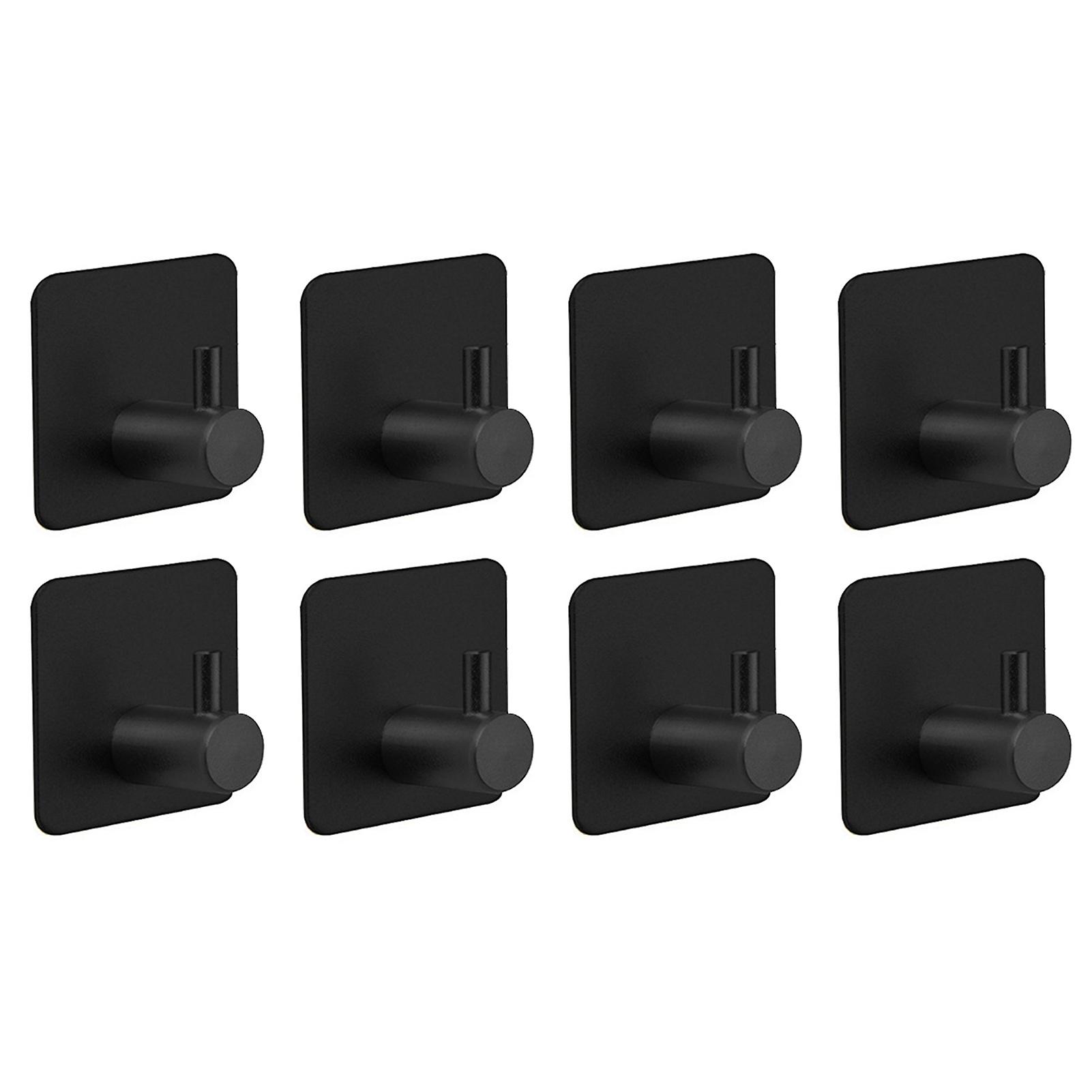 Self-Adhesive Squared Wall Hooks for Towel Sturdy Hole-Free Install Bag Holder for Door Back Hanging