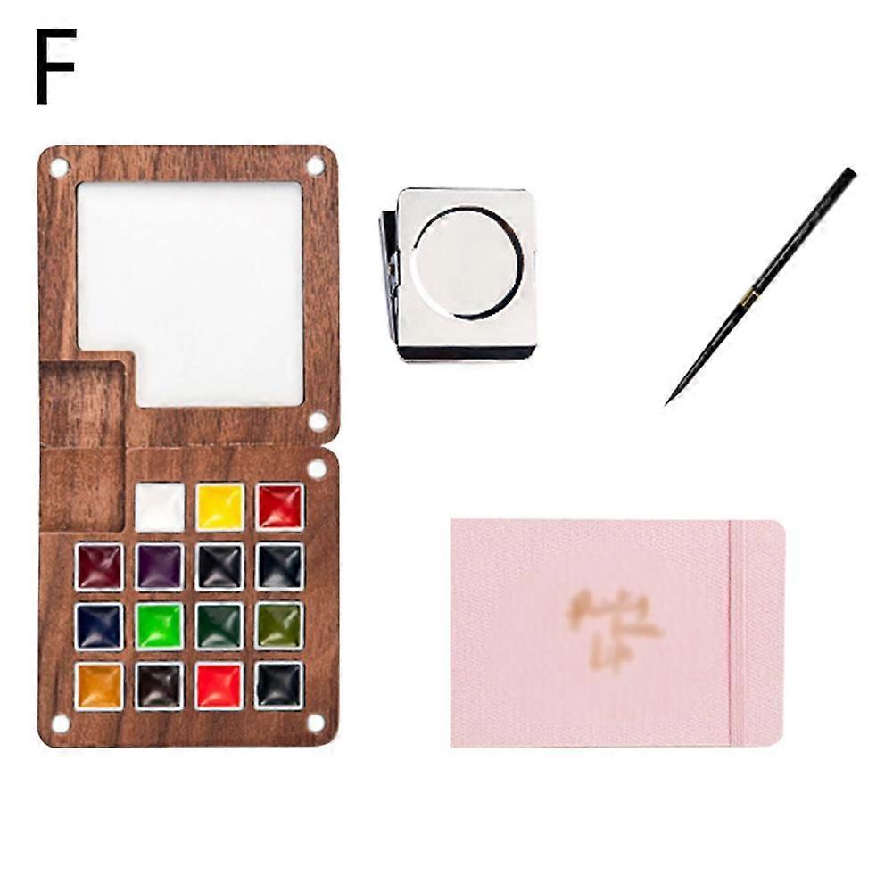 Portable Travel Wooden Handmade Paint Palette Oil Painting Tray Boxs