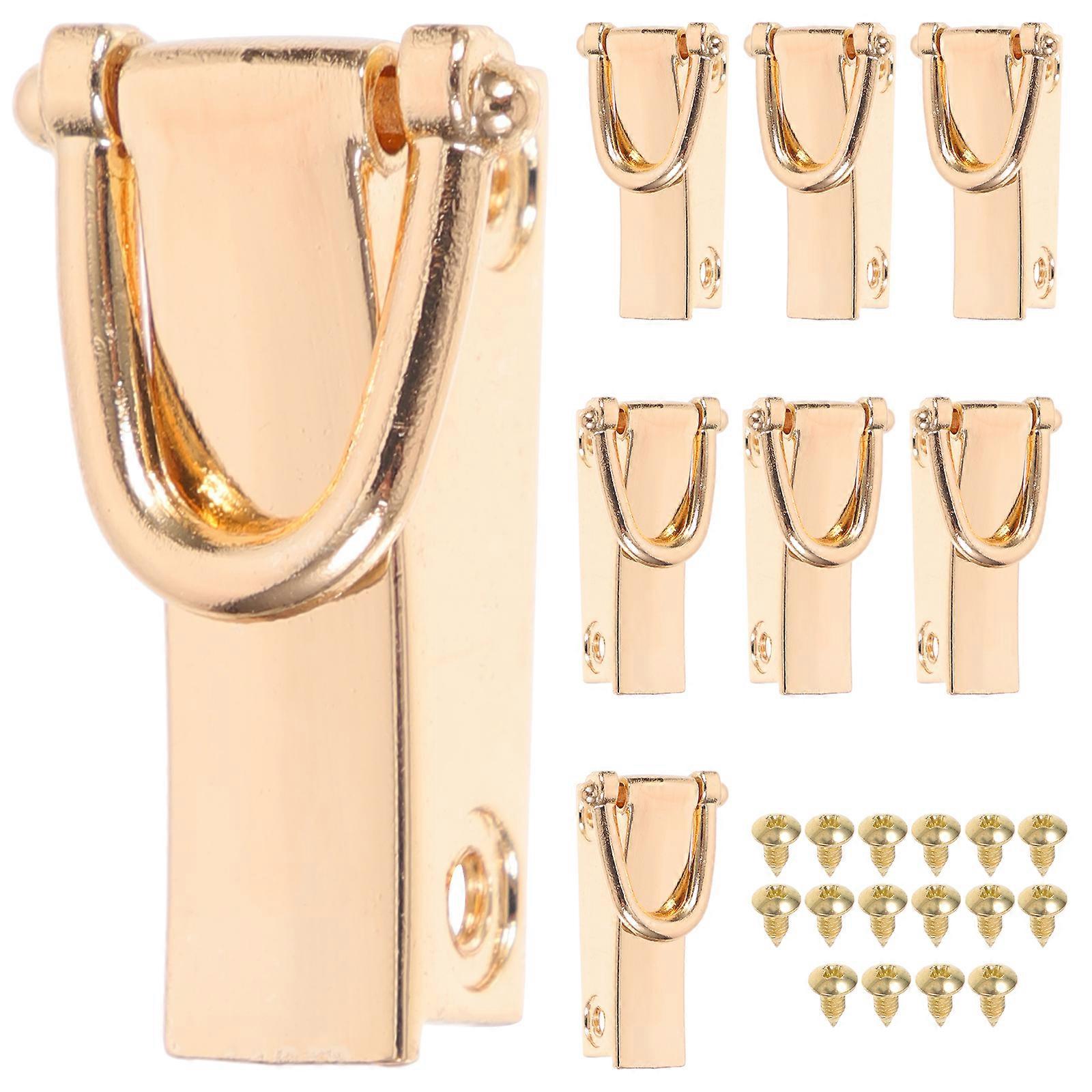 8Pcs Metal D Ring with Screws Rotatable D Rings for Purse Bag Making Crafts