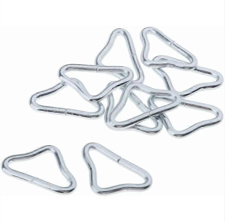 20 Pieces Stainless Steel Triangle Ring Buckle V-Rings for Trampoline Spare Parts Bag Trampoline Mat Craft,4.8cm