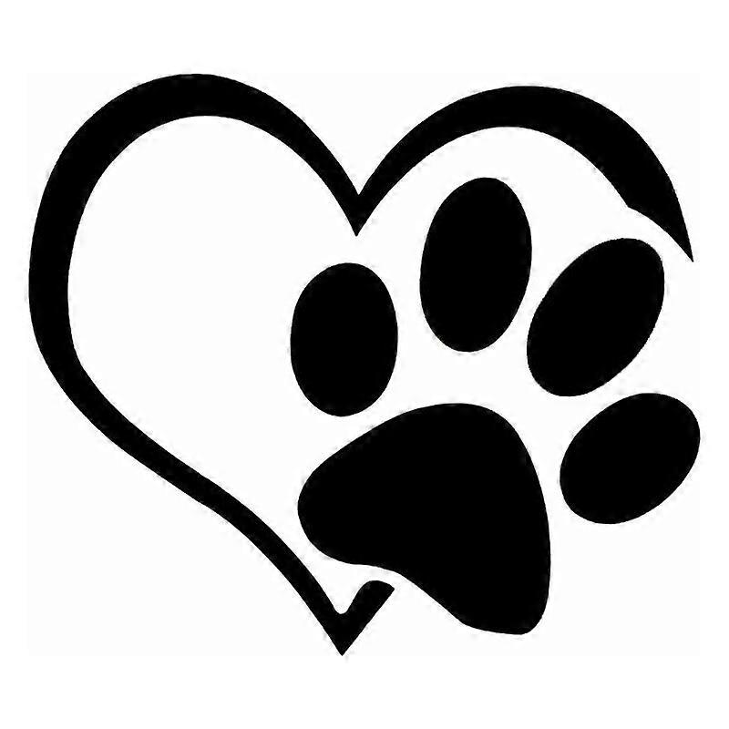 Car sticker, Paws with heart stickers for cars, Sticker with paws and heart design, suitable for car washes 2 pieces
