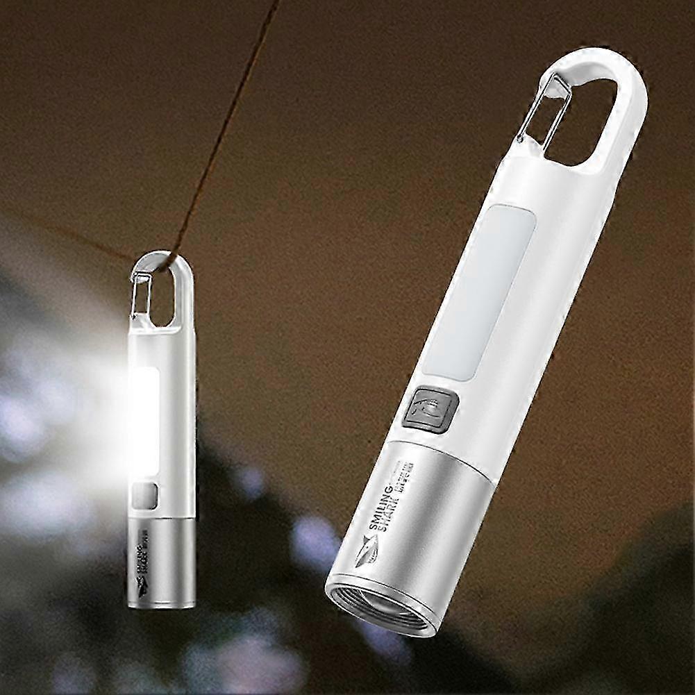 Portable LED Flashlight USB Rechargeable With Hook Zoomable Torch