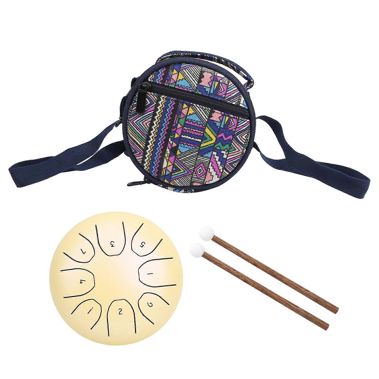 5,5 polegadas mini tambor etéreo língua de aço etéreo handpan saco panda music equipmentyellow