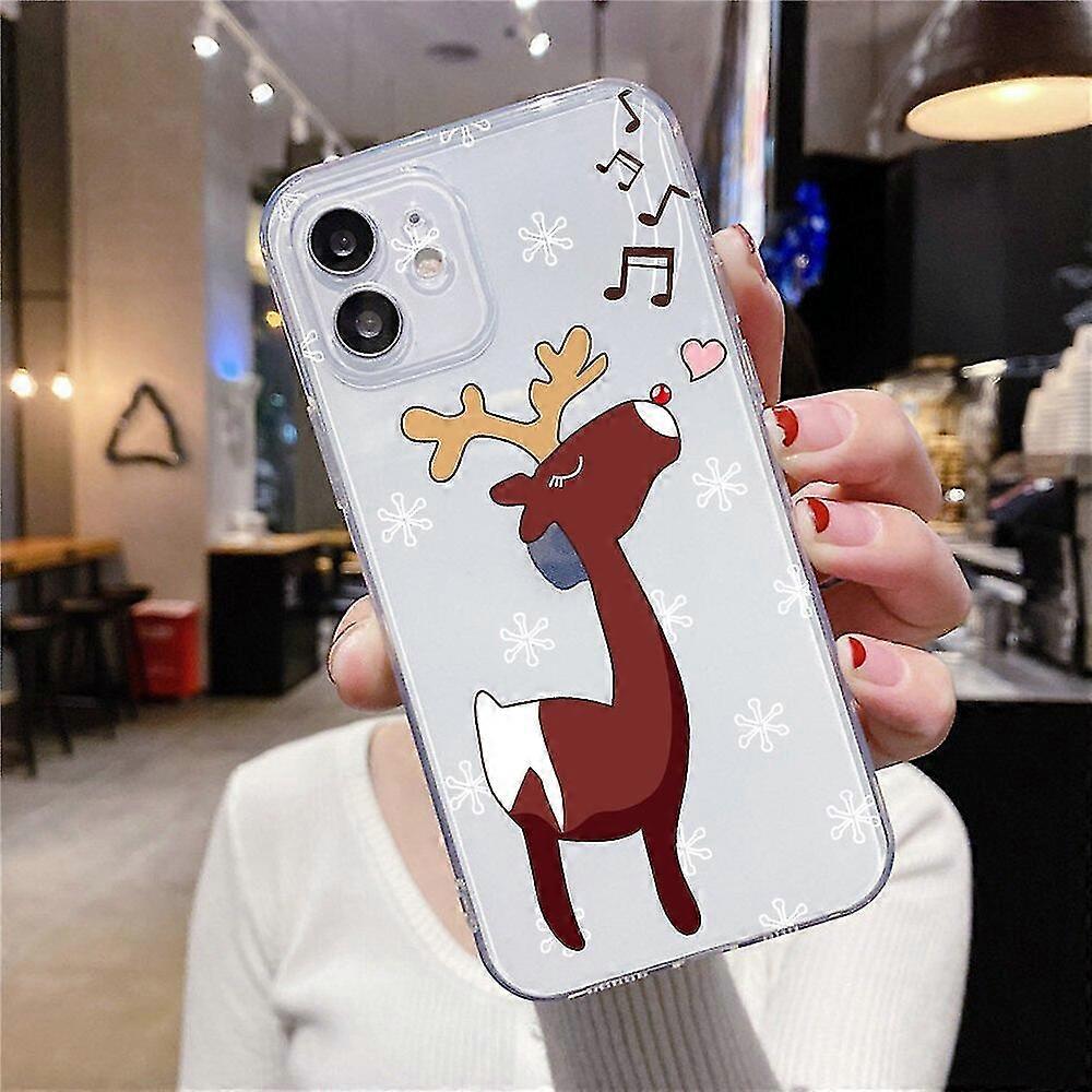 Novoročné vianočné puzdro Jianghuo pre iPhone 11 Pro Max Cute Bear Soft Tpu Phone Cover Fundas For Iphone 13 8 7 Plus X Xs Xr 12Pro Se2020